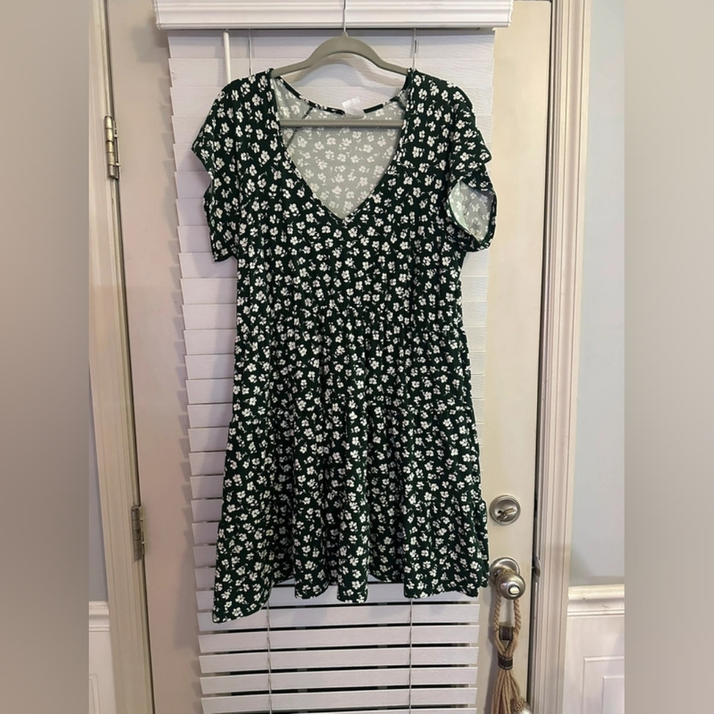 Floral Green Dress